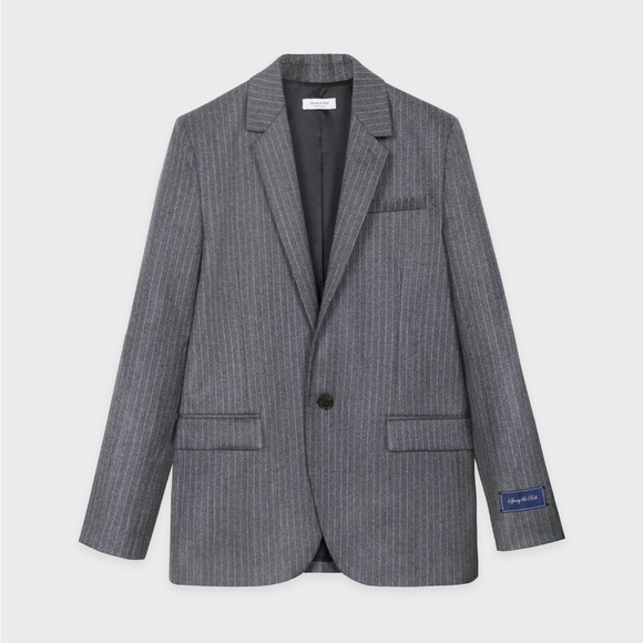 Gray Pinstripe Blazer